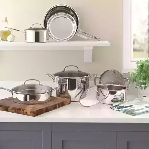 Cuisinart Chefs Classic Stainless Steel Cookware Set 3D model
