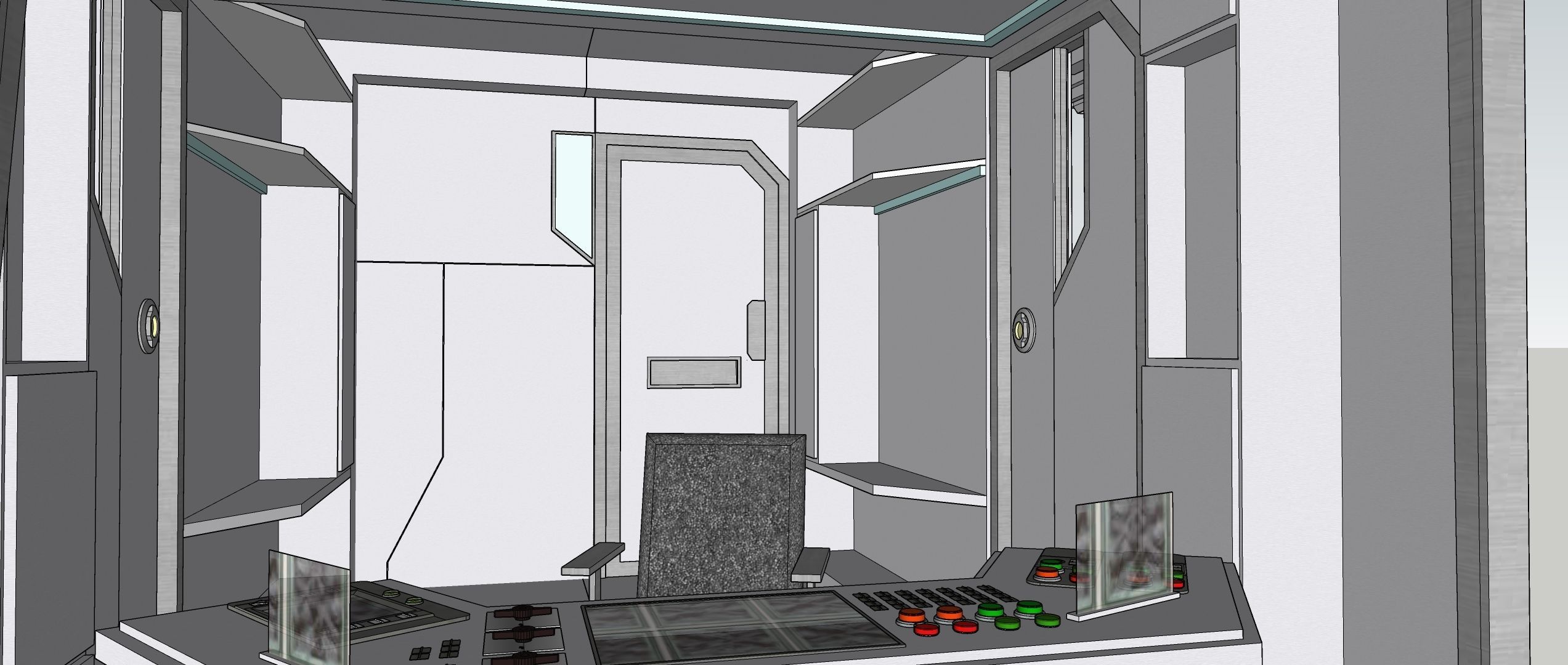 Sci-Fi Personal Aircraft Futuristic Flying Vehicle 002 3D model_13