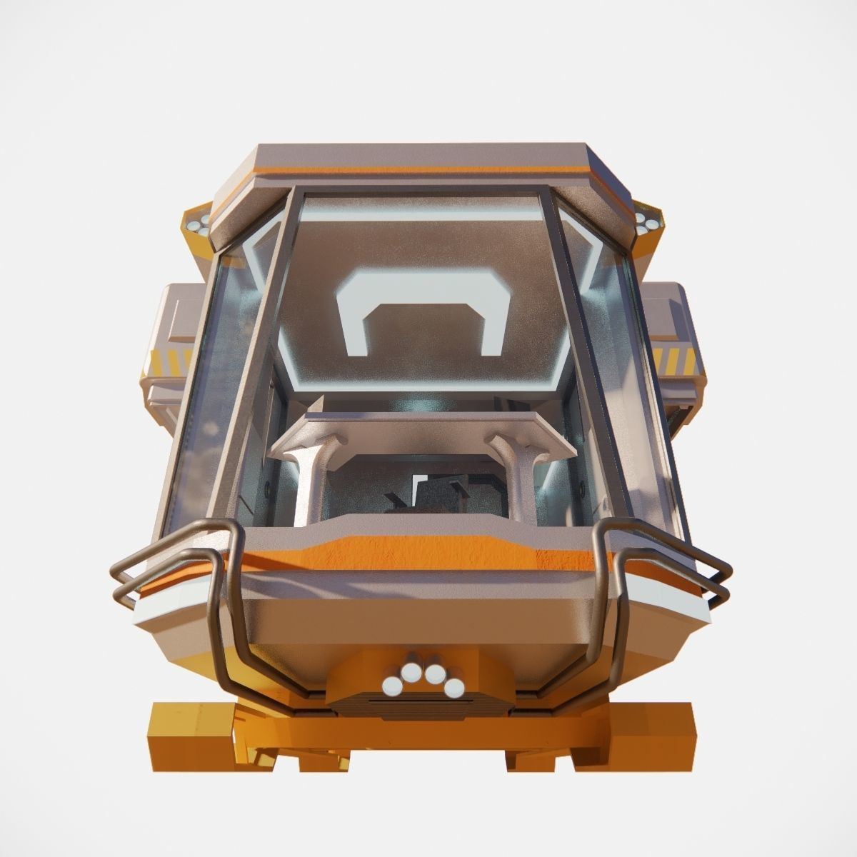 Sci-Fi Personal Aircraft Futuristic Flying Vehicle 002 3D model_10