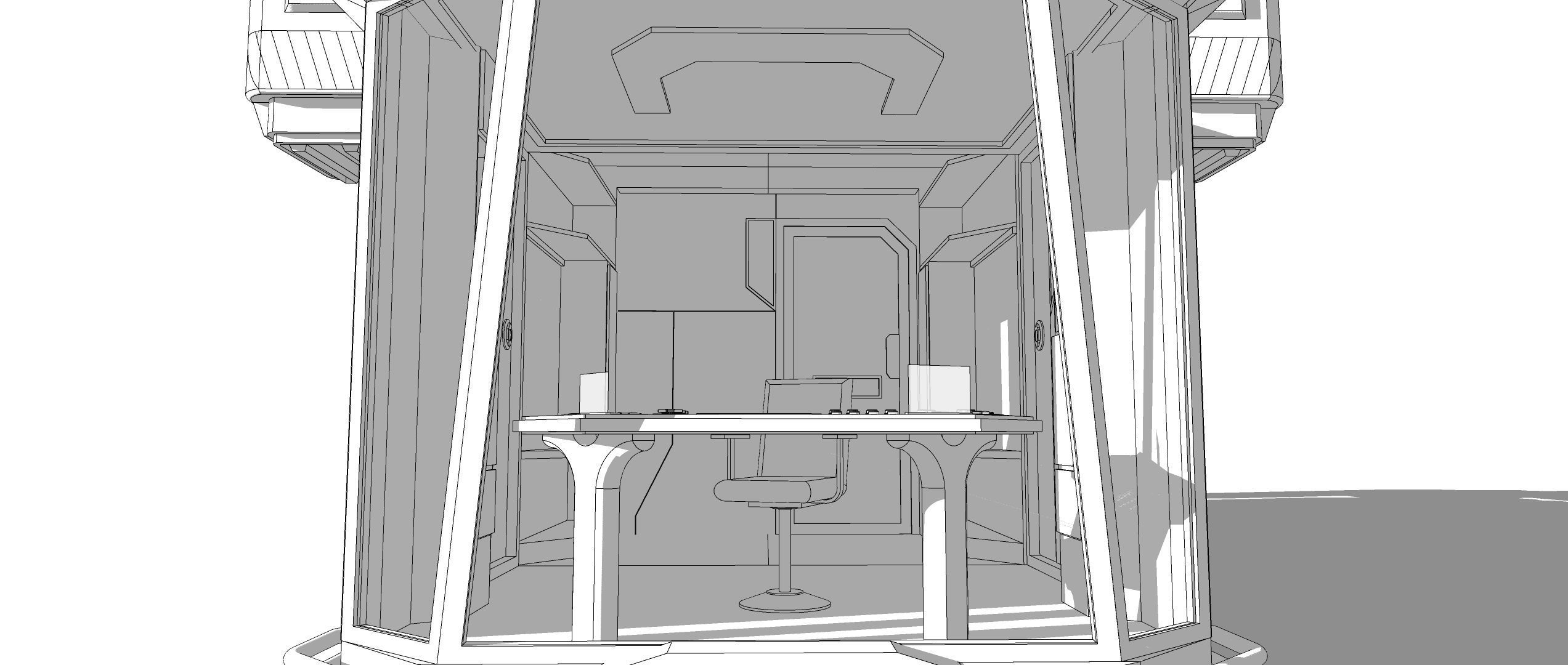 Sci-Fi Personal Aircraft Futuristic Flying Vehicle 002 3D model_5