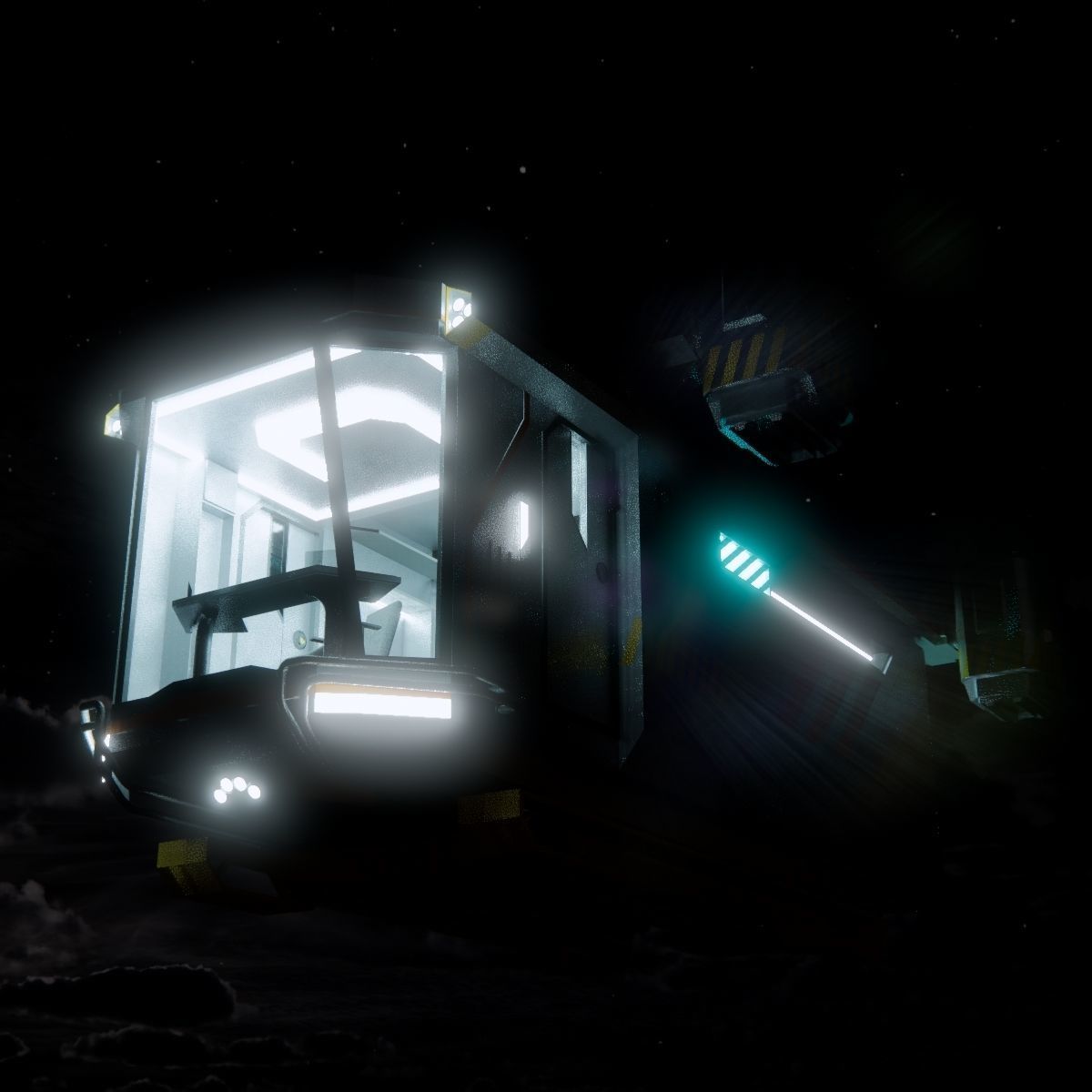 Sci-Fi Personal Aircraft Futuristic Flying Vehicle 002 3D model_6