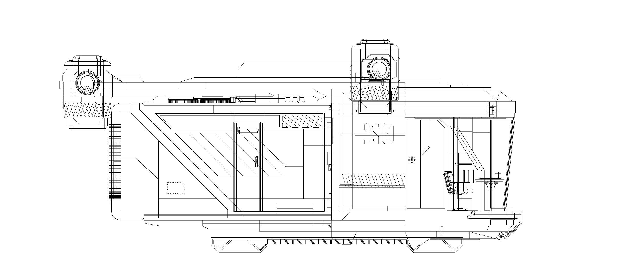 Sci-Fi Personal Aircraft Futuristic Flying Vehicle 002 3D model_20