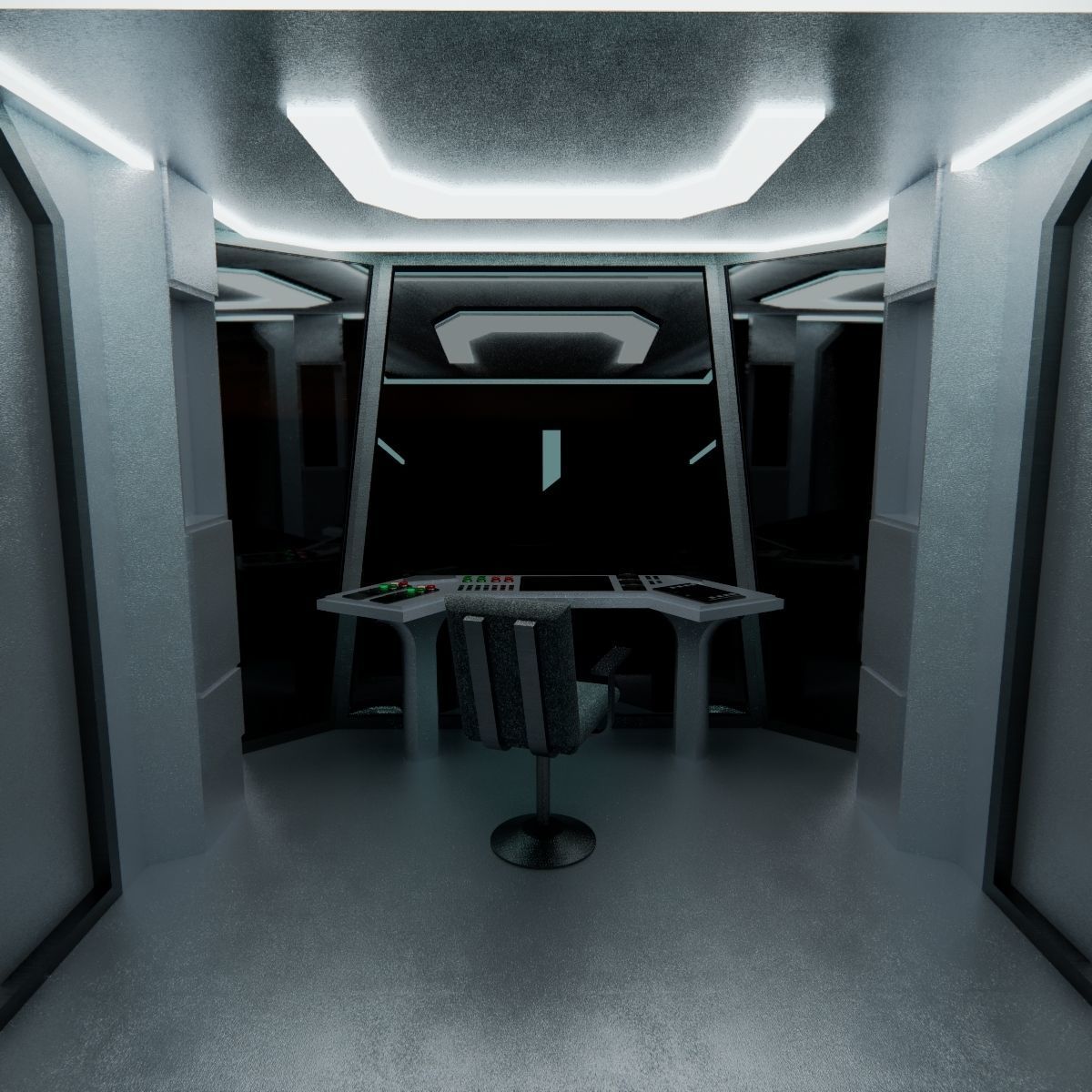 Sci-Fi Personal Aircraft Futuristic Flying Vehicle 002 3D model_8