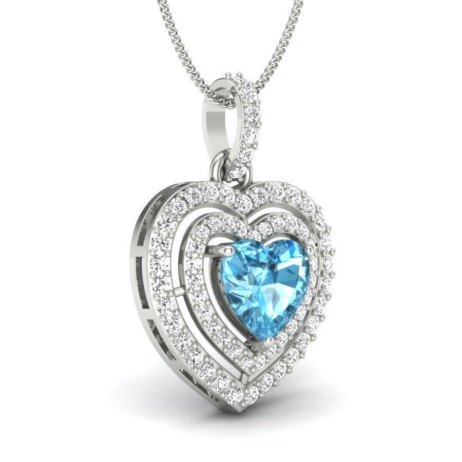 heart Stone pendant 3D print model_16