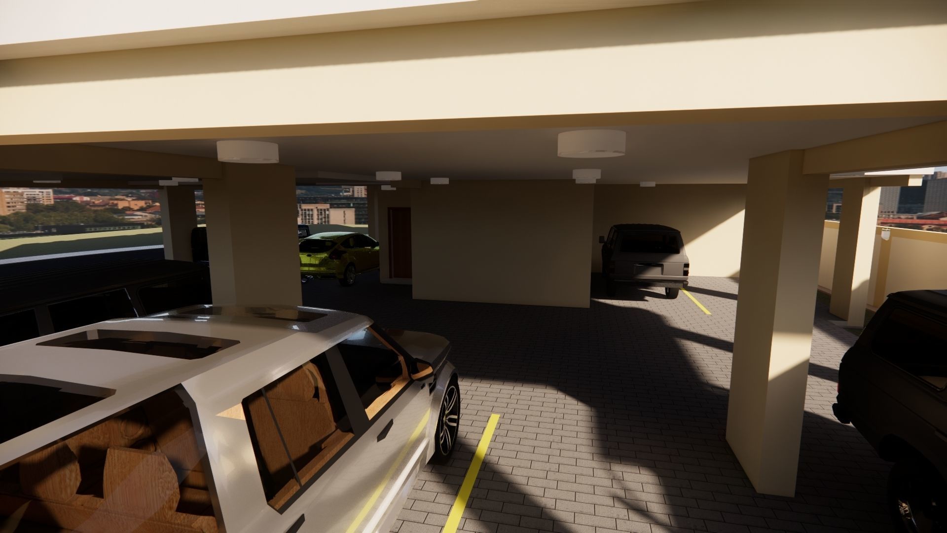 Residential building G plus 3 with ground parking in Revit 3D model_14