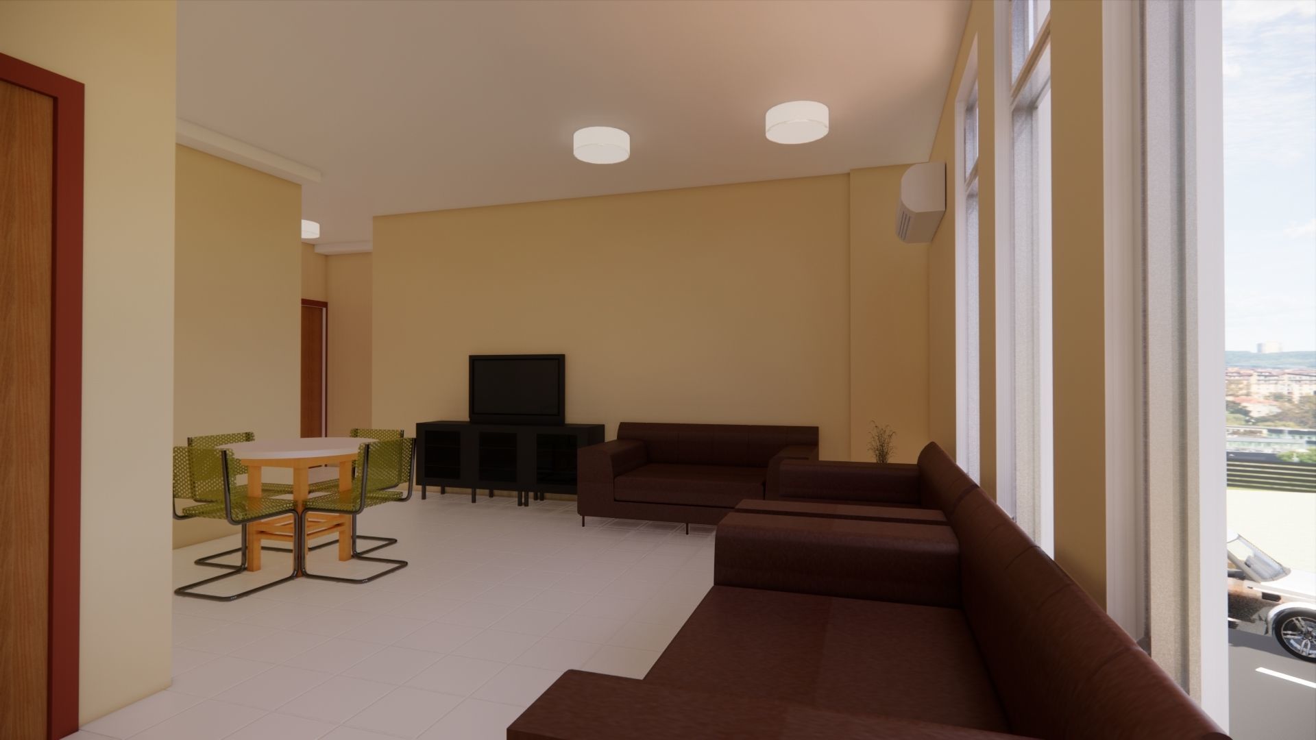 Residential building G plus 3 with ground parking in Revit 3D model_25