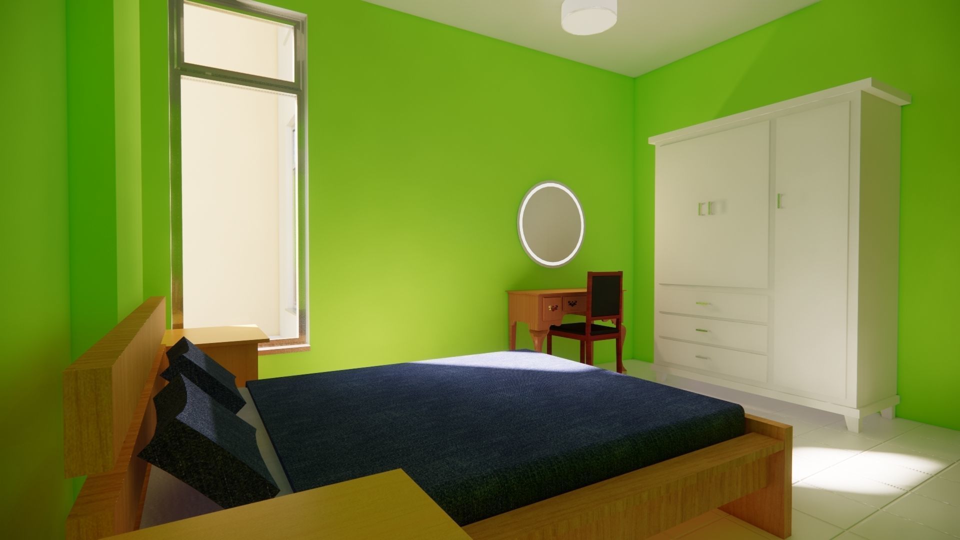 Residential building G plus 3 with ground parking in Revit 3D model_22