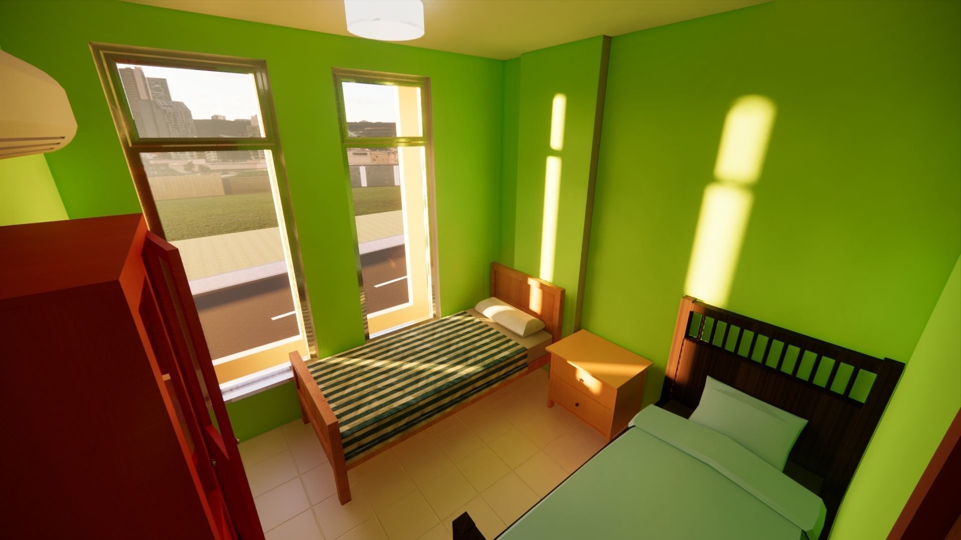 Residential building G plus 3 with ground parking in Revit 3D model_26