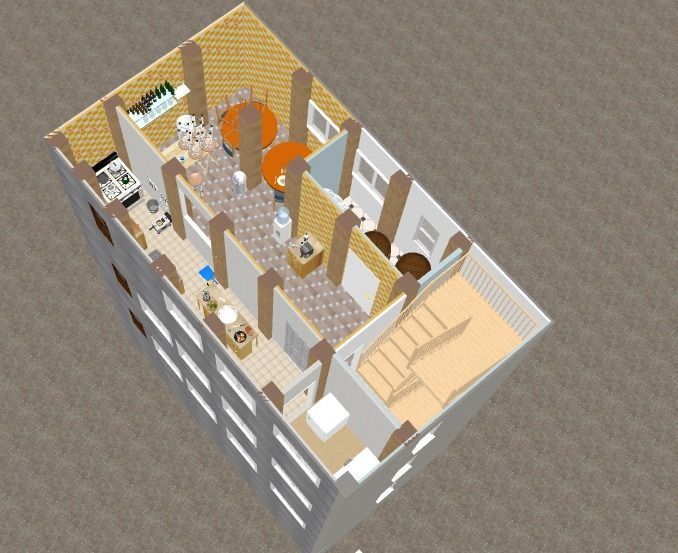 3D Hospital floor plan of apartment Low-poly 3D model_3