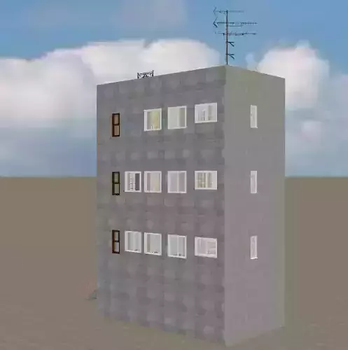 3D Hospital floor plan of apartment Low-poly 3D model
