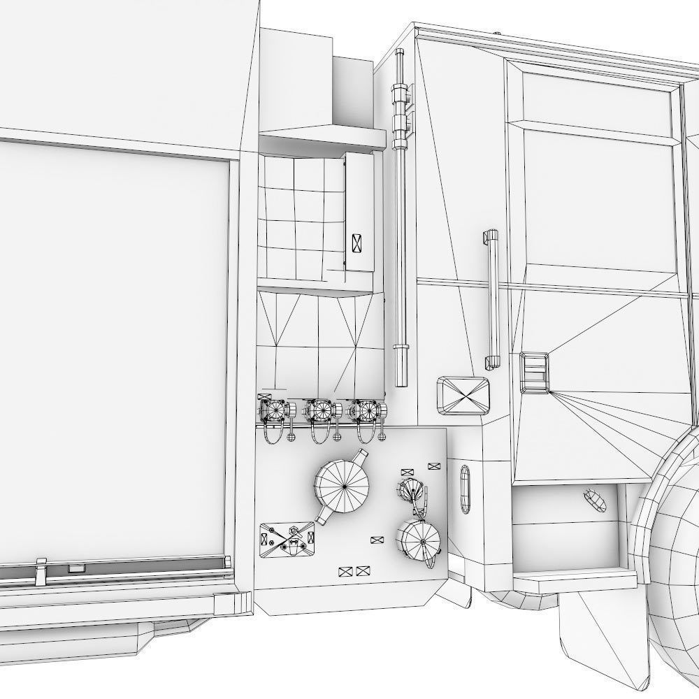 Fire truck fire engine truck PBR 3d model Low-poly 3D model_40