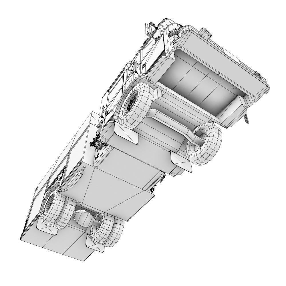 Fire truck fire engine truck PBR 3d model Low-poly 3D model_39
