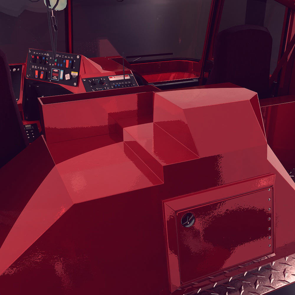 Fire truck fire engine truck PBR 3d model Low-poly 3D model_26