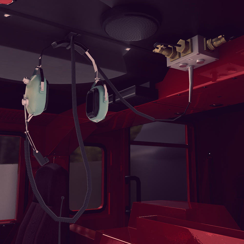 Fire truck fire engine truck PBR 3d model Low-poly 3D model_24