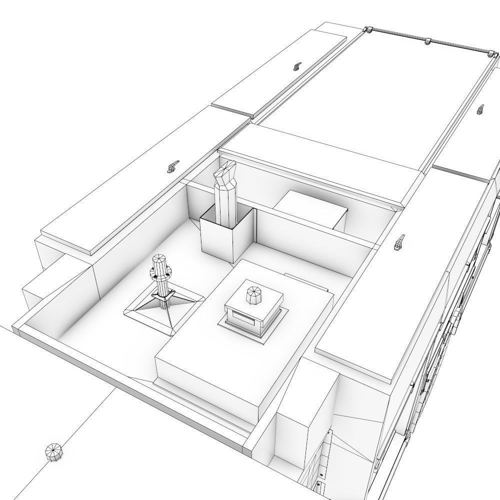 Fire truck fire engine truck PBR 3d model Low-poly 3D model_42