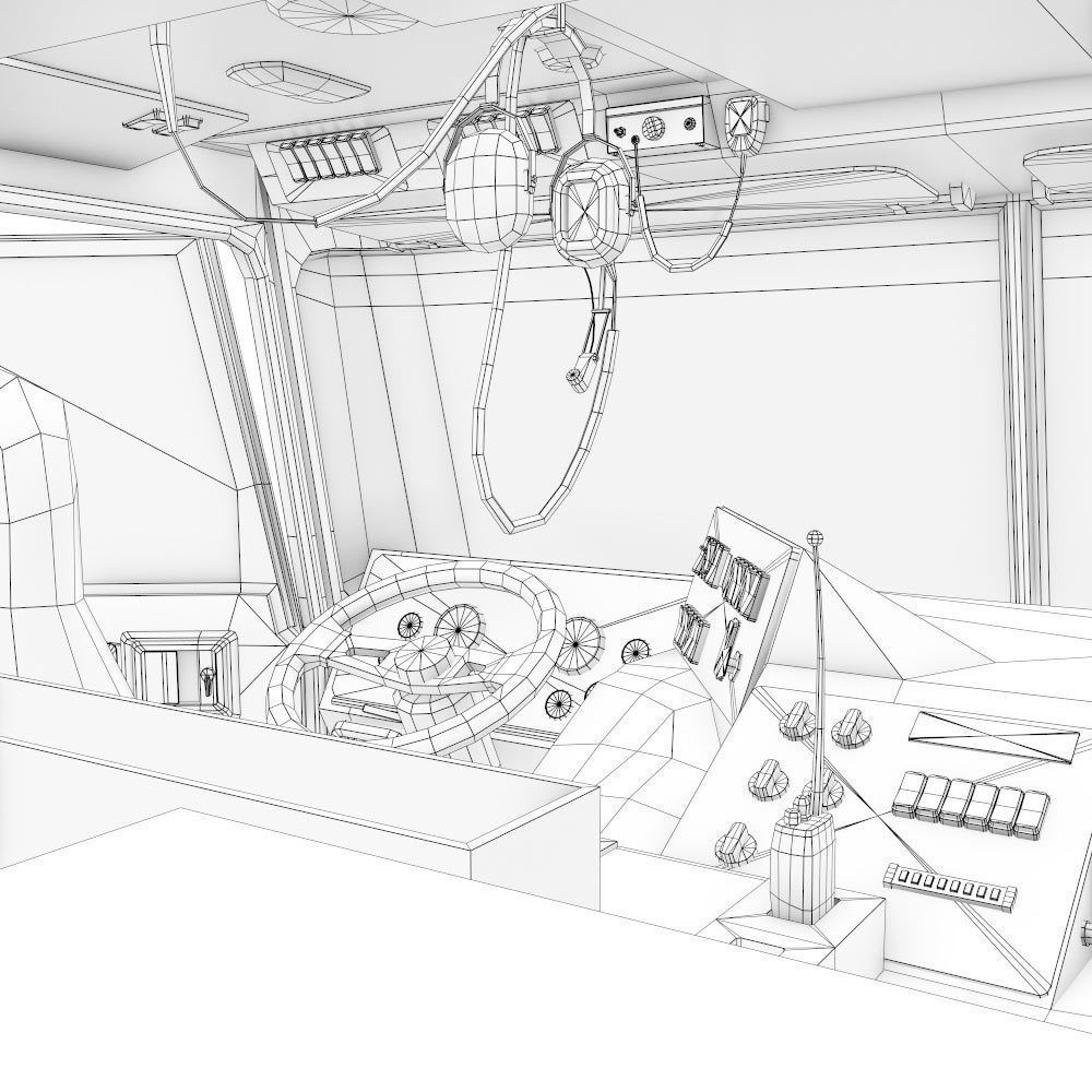 Fire truck fire engine truck PBR 3d model Low-poly 3D model_35