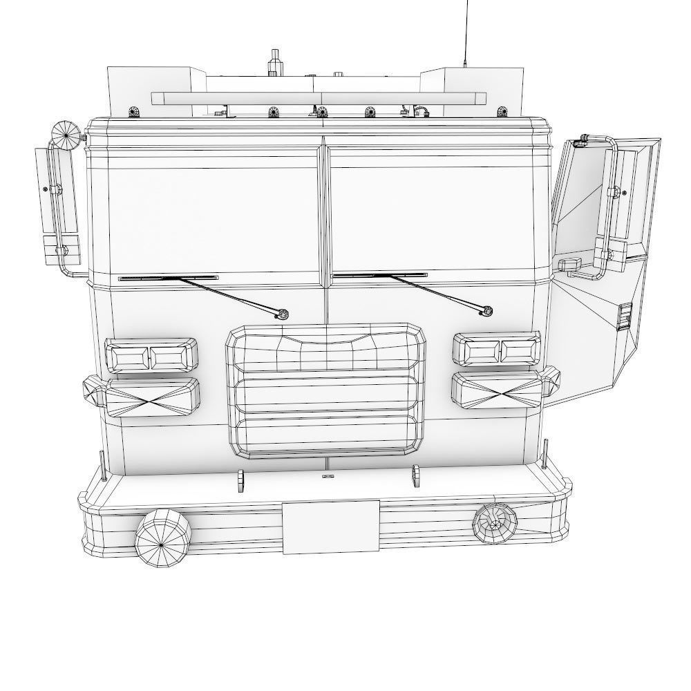 Fire truck fire engine truck PBR 3d model Low-poly 3D model_31