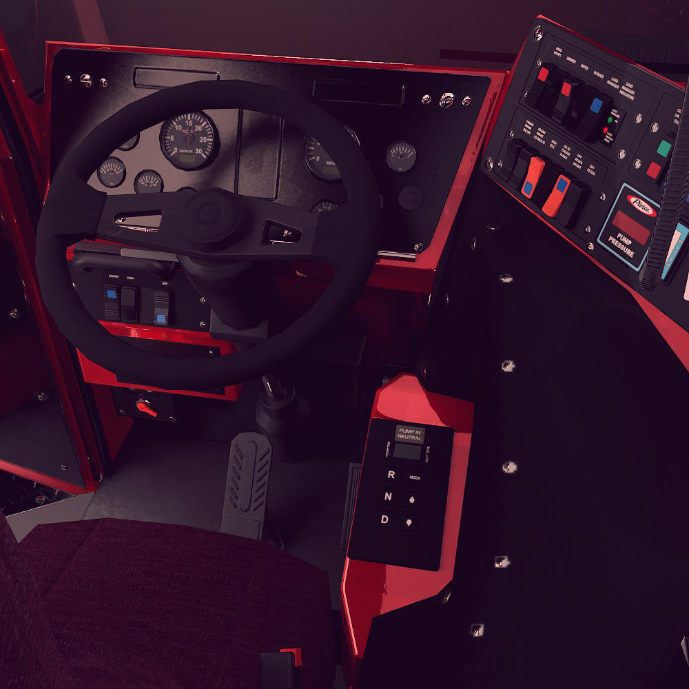 Fire truck fire engine truck PBR 3d model Low-poly 3D model_27