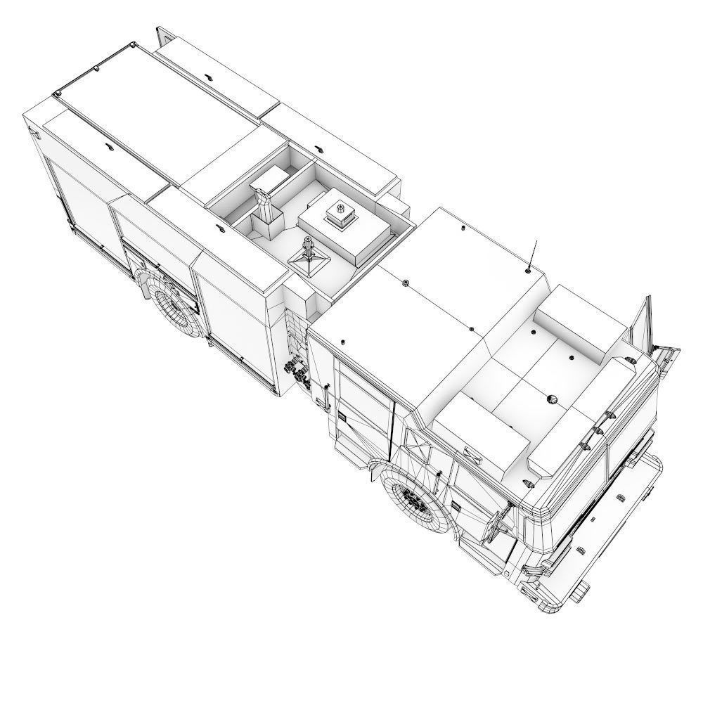 Fire truck fire engine truck PBR 3d model Low-poly 3D model_29