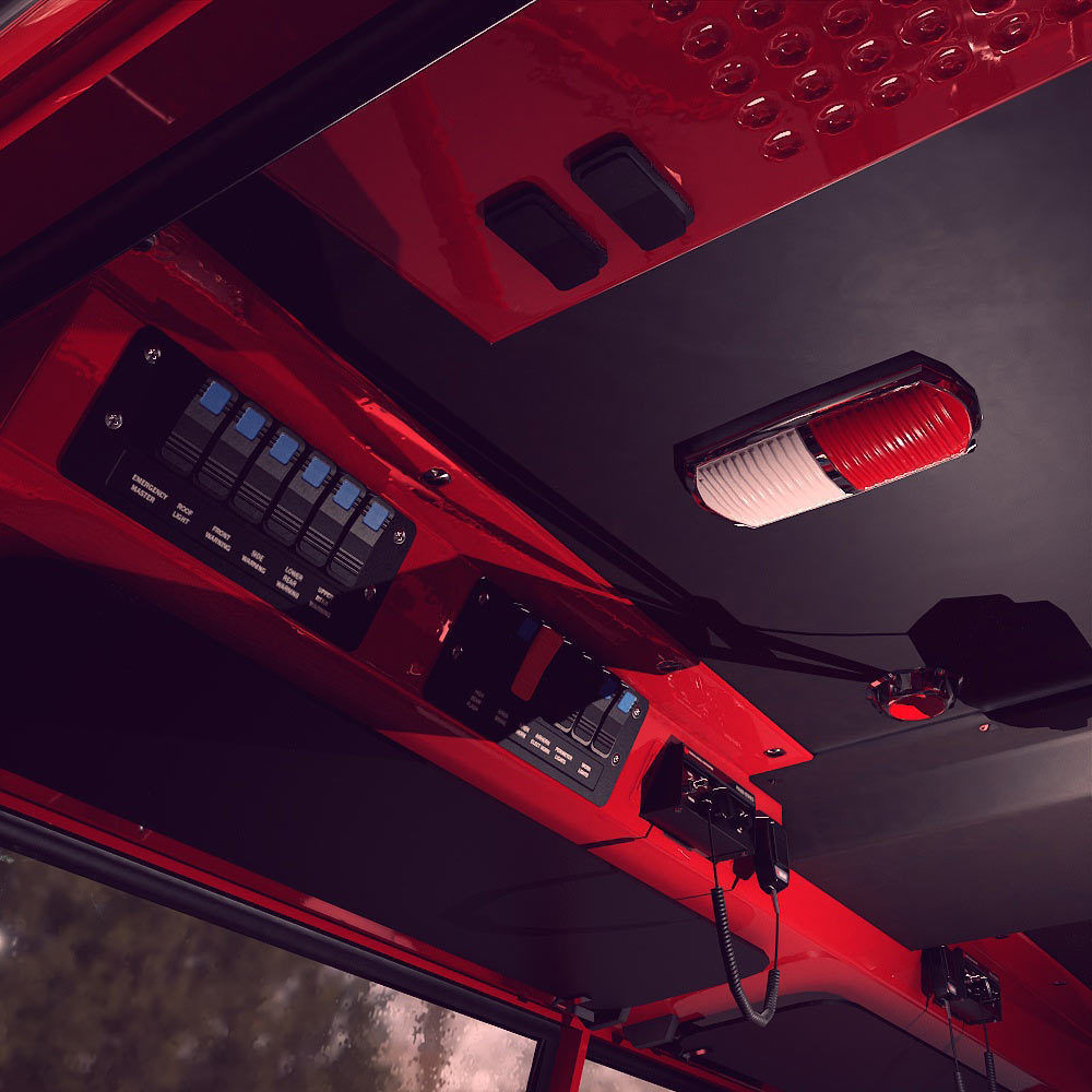 Fire truck fire engine truck PBR 3d model Low-poly 3D model_23