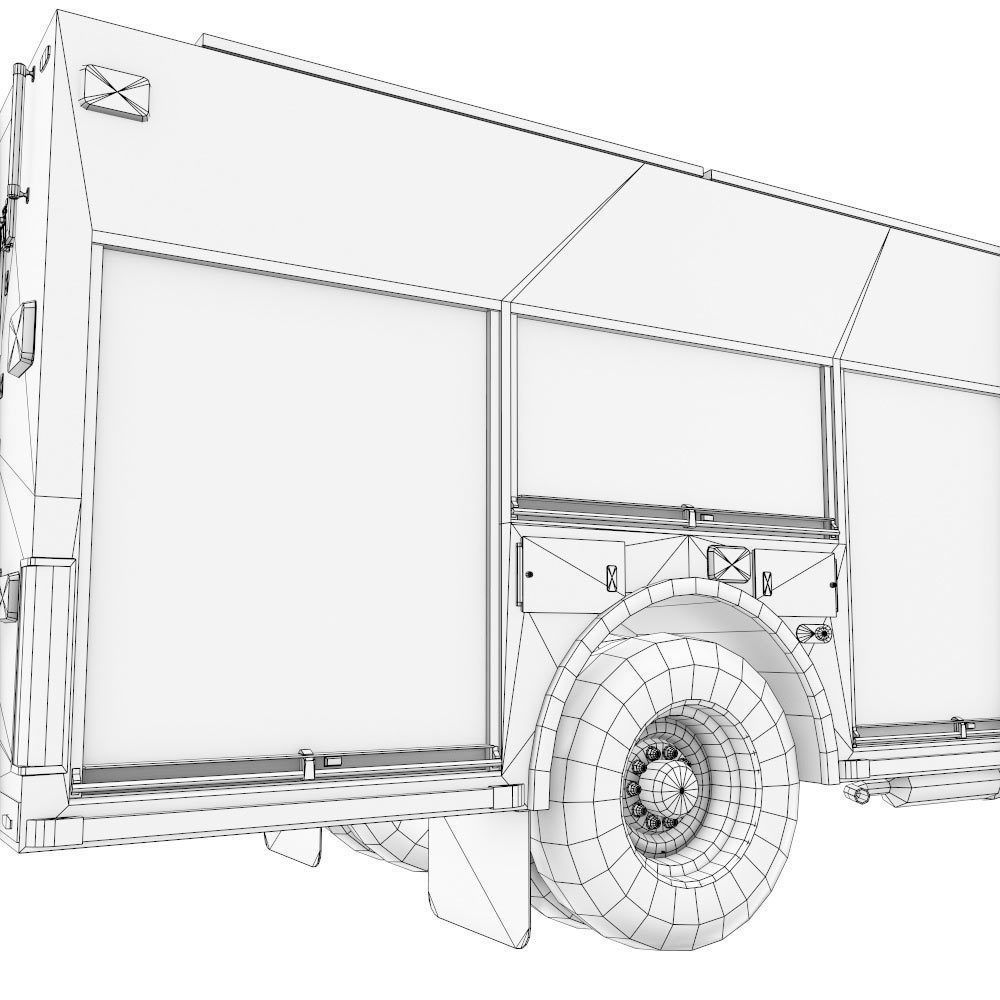 Fire truck fire engine truck PBR 3d model Low-poly 3D model_41