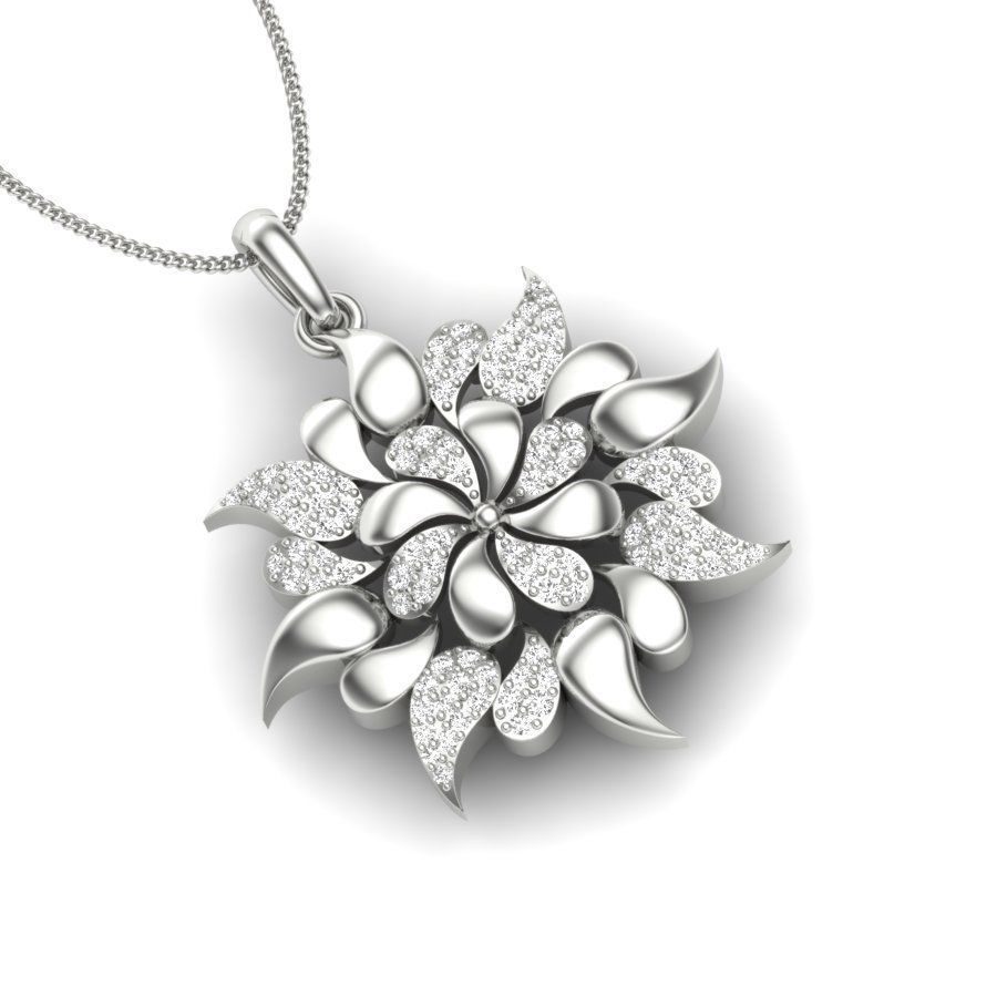 Women pendant 3dm stl render 3D print model_5