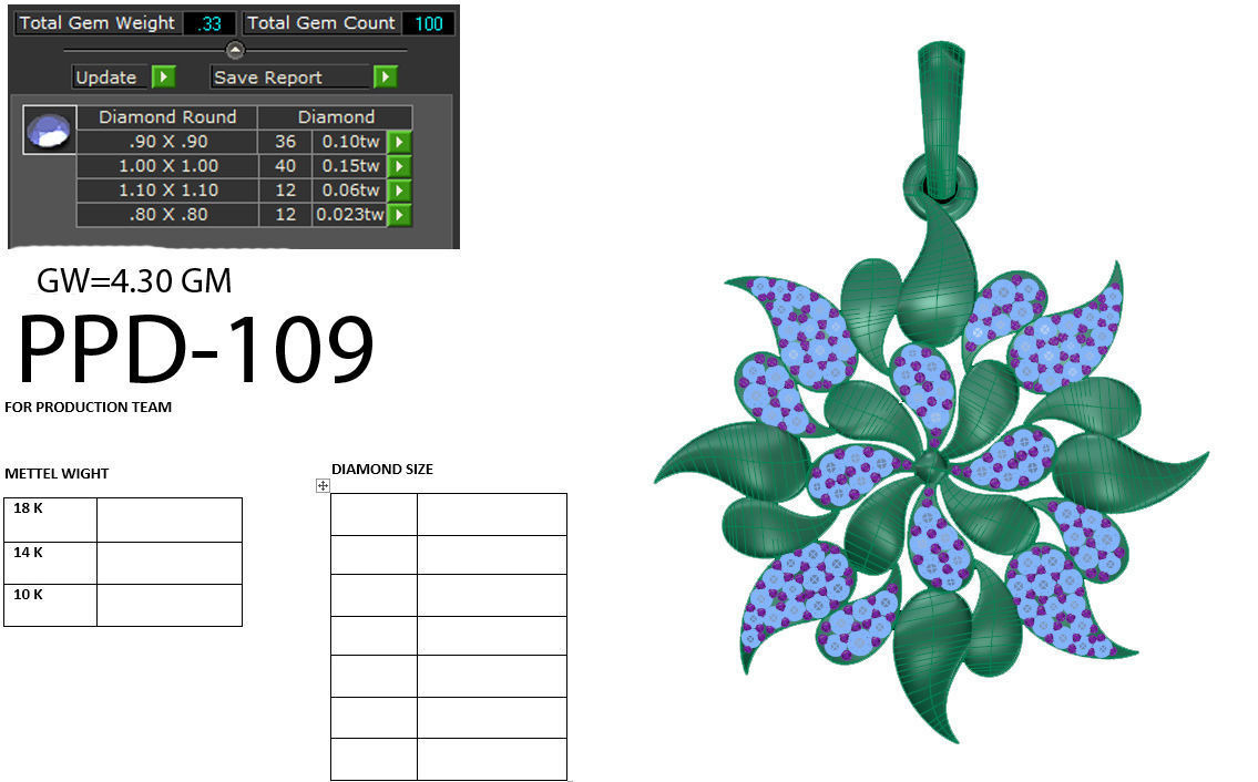 Women pendant 3dm stl render 3D print model_18