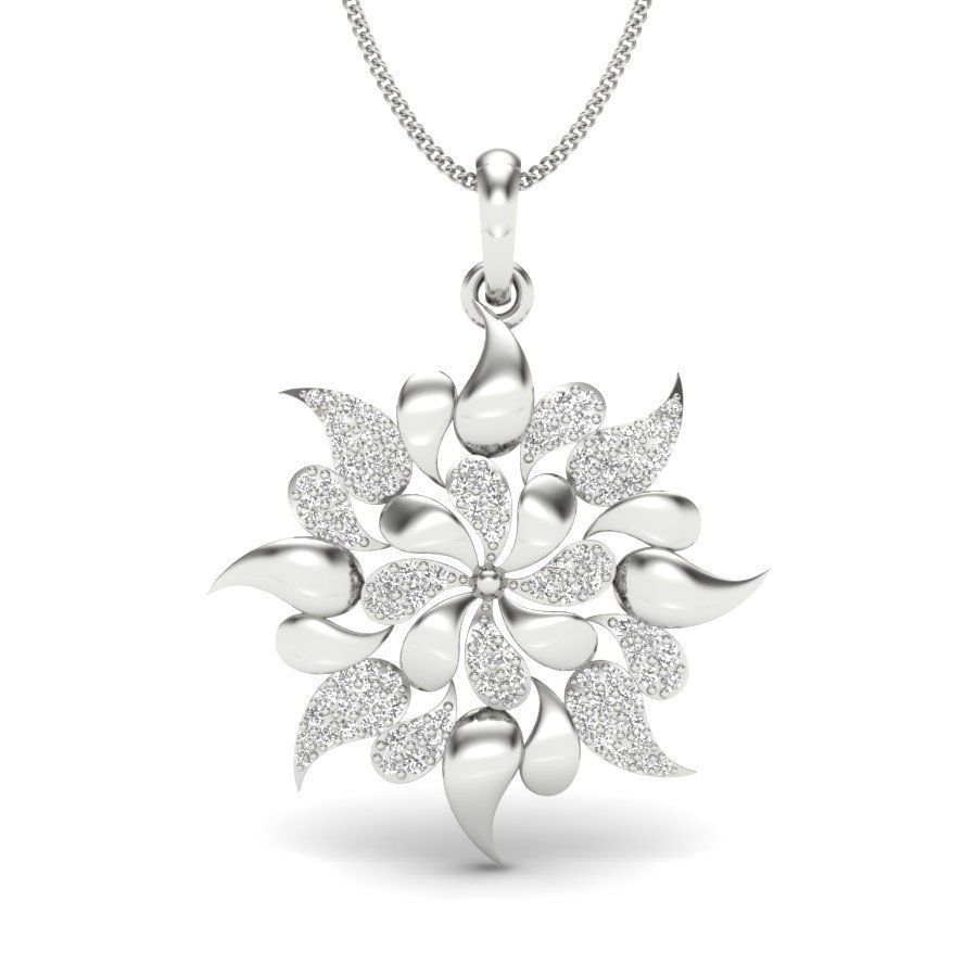 Women pendant 3dm stl render 3D print model_3