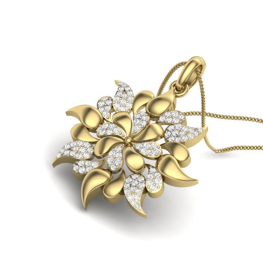 Women pendant 3dm stl render 3D print model_11