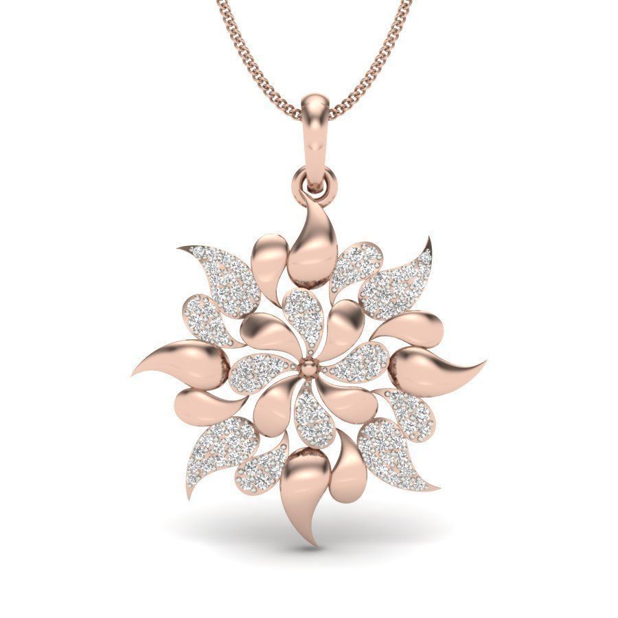 Women pendant 3dm stl render 3D print model_13