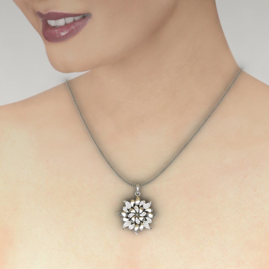 Women pendant 3dm stl render 3D print model_17