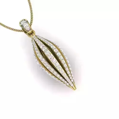 Pendant gold with diamonds