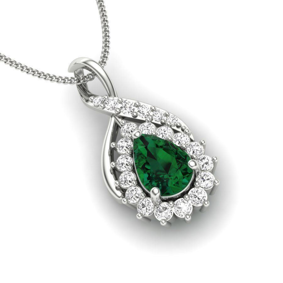 Pear Stone pendant 3D print model 3D print model_7