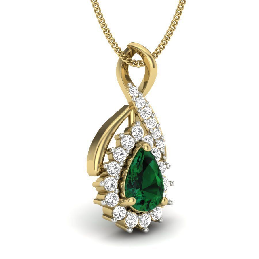 Pear Stone pendant 3D print model 3D print model_4