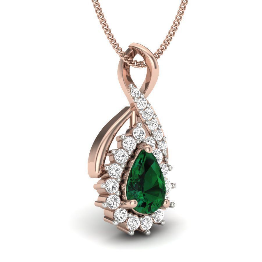 Pear Stone pendant 3D print model 3D print model_17