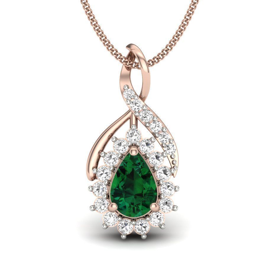 Pear Stone pendant 3D print model 3D print model_13