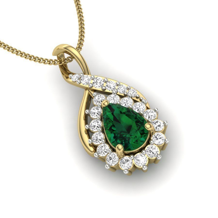 Pear Stone pendant 3D print model 3D print model_1