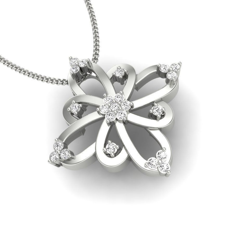 Golden pendant 3D print model_14