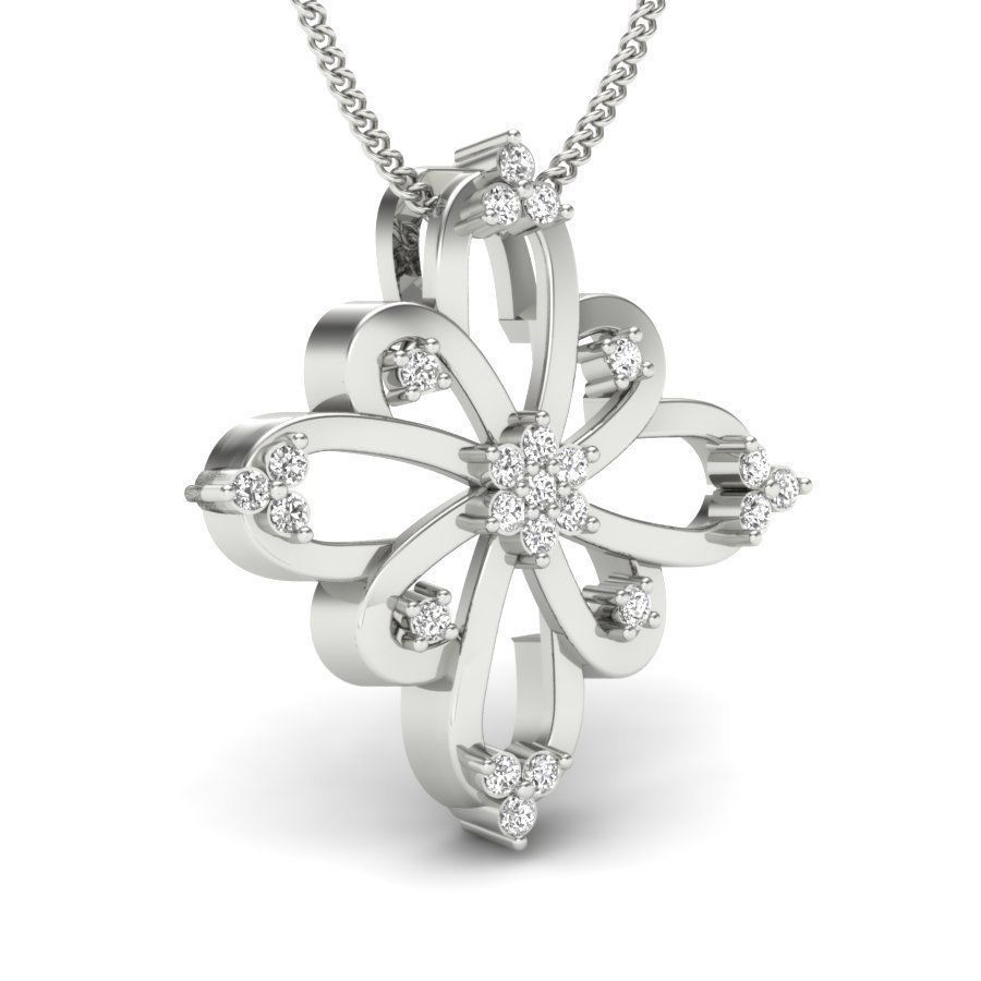 Golden pendant 3D print model_4