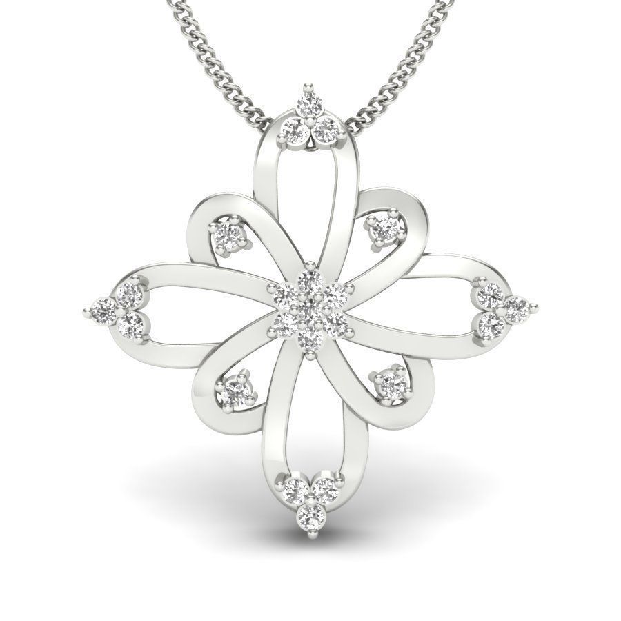 Golden pendant 3D print model_3