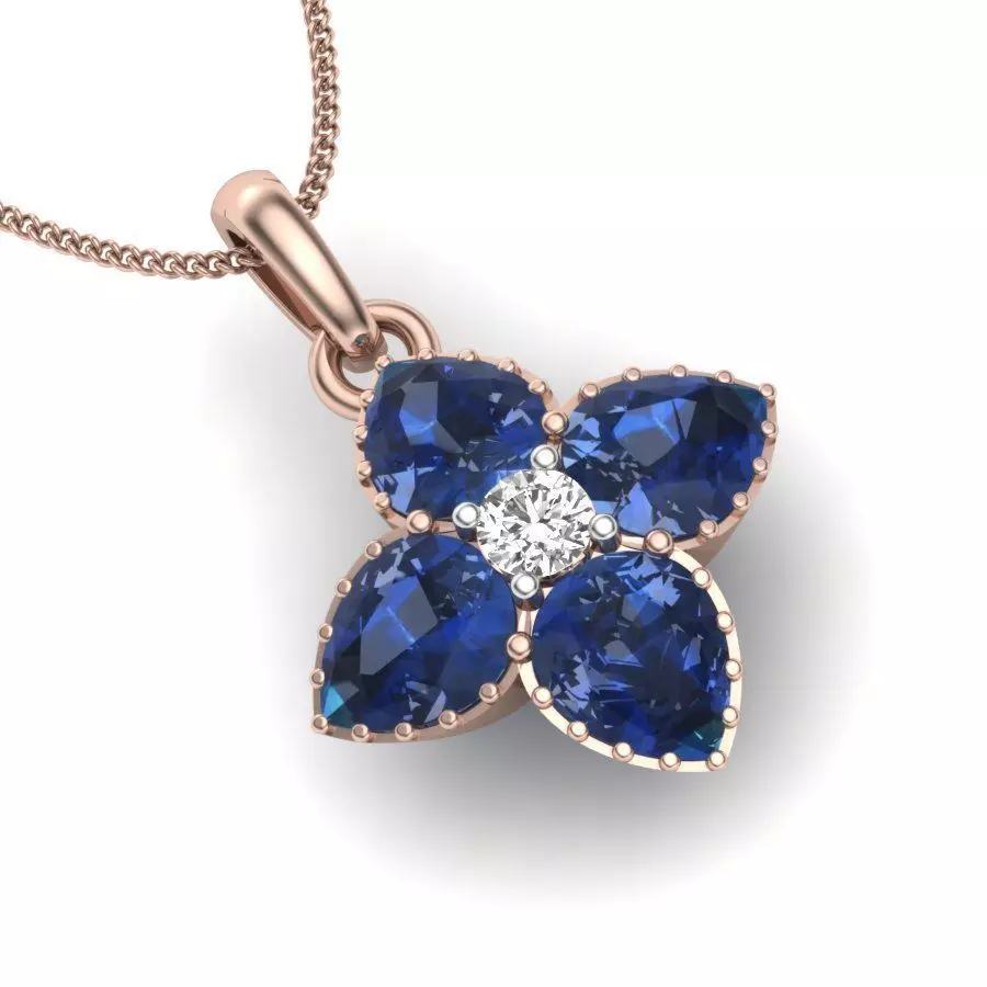 Pear Stone Pendant  3D print model_0