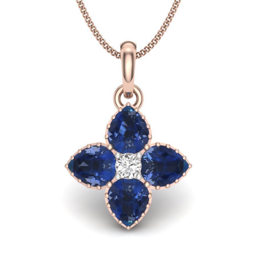 Pear Stone Pendant  3D print model_5