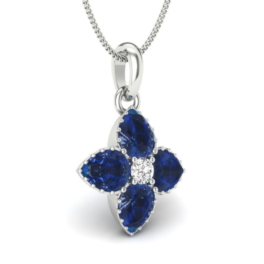 Pear Stone Pendant  3D print model_2