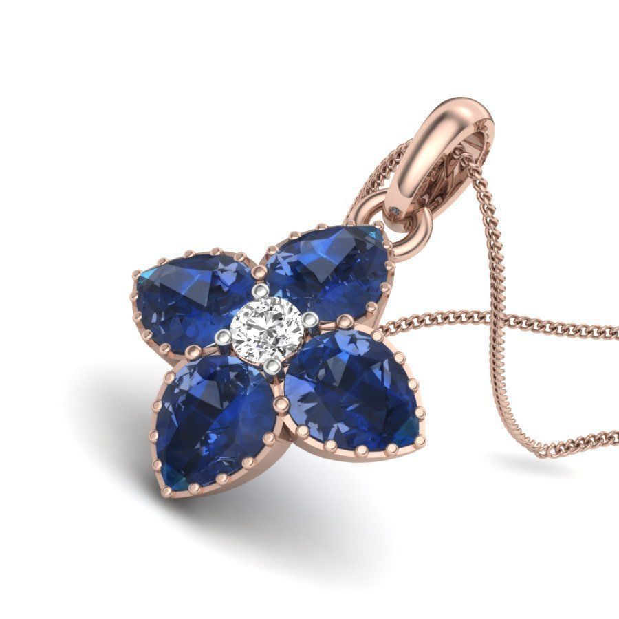 Pear Stone Pendant  3D print model_8