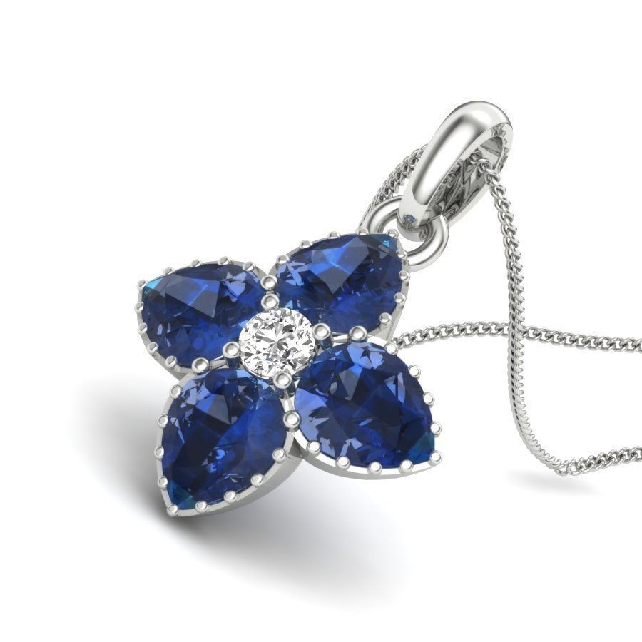 Pear Stone Pendant  3D print model_13