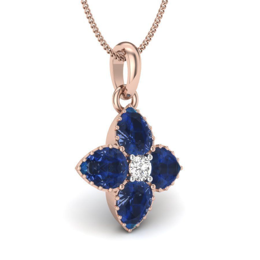 Pear Stone Pendant  3D print model_6