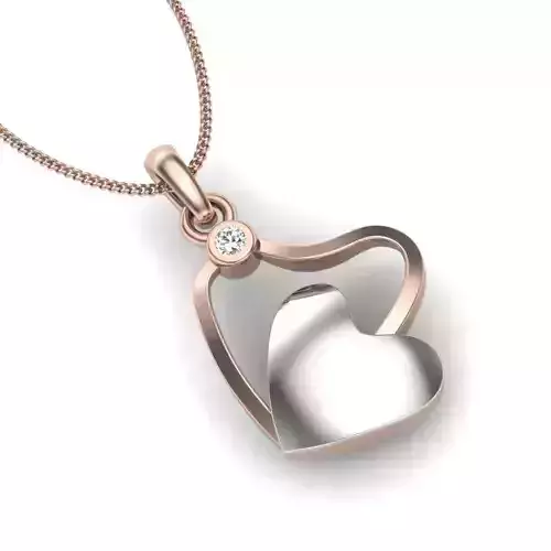 Heart pendant 3D print model 3D print model