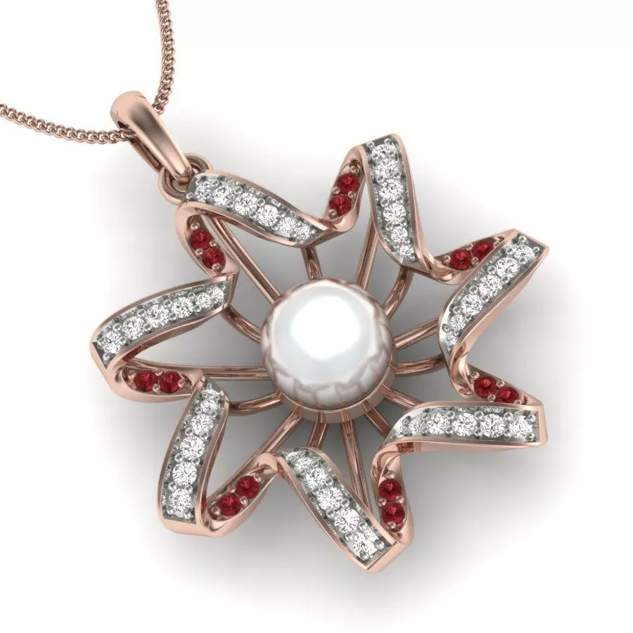 Opal Stone Pendant 3D print model