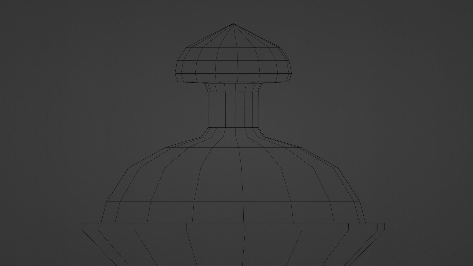 Ornate Silver Urn Low-poly 3D model_6