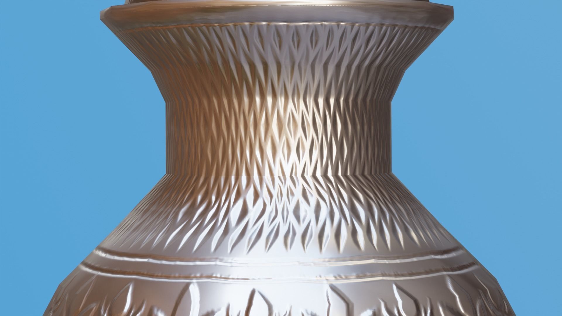 Ornate Silver Urn Low-poly 3D model_2